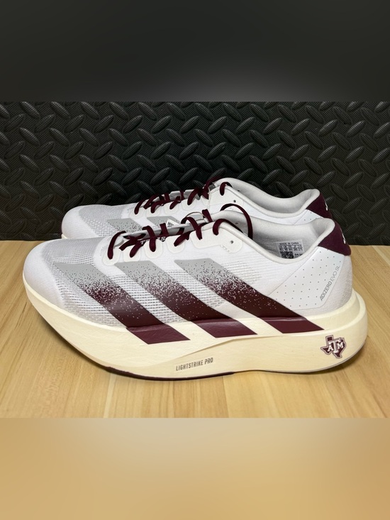 Adidas Adizero Evo SL Texas A&M Running Shoes White JQ4566 Mens Size 10.5 main image 6